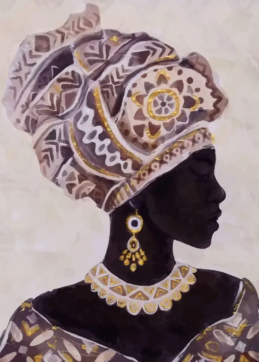 Tableau Portrait Africaine Turban