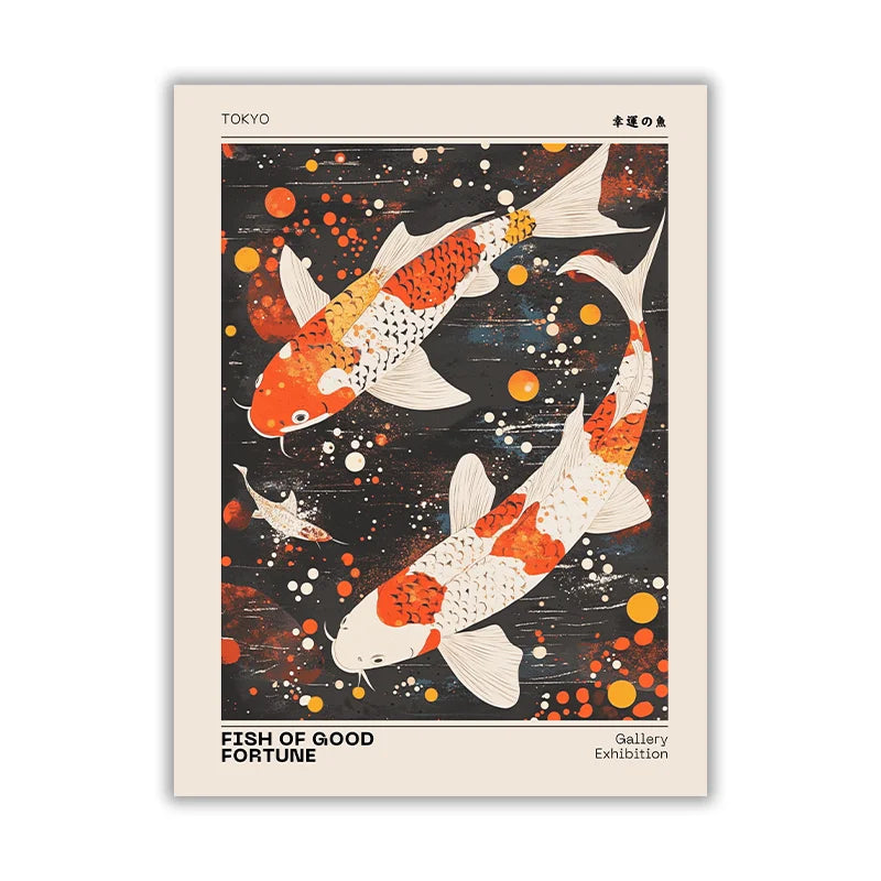 Tableau Poisson Japonais Zen