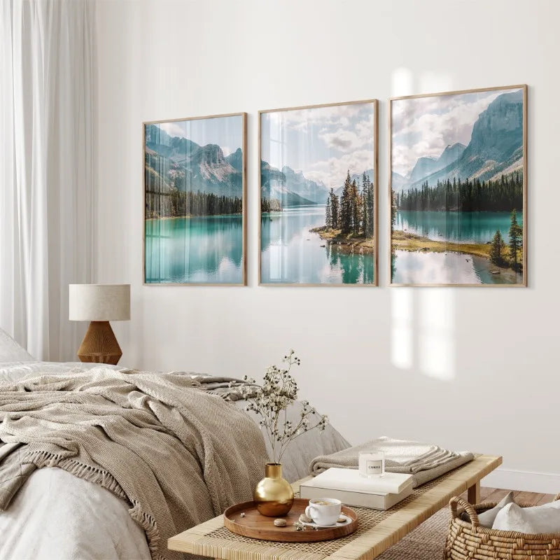 Tableau Lac Montagne Turquoise