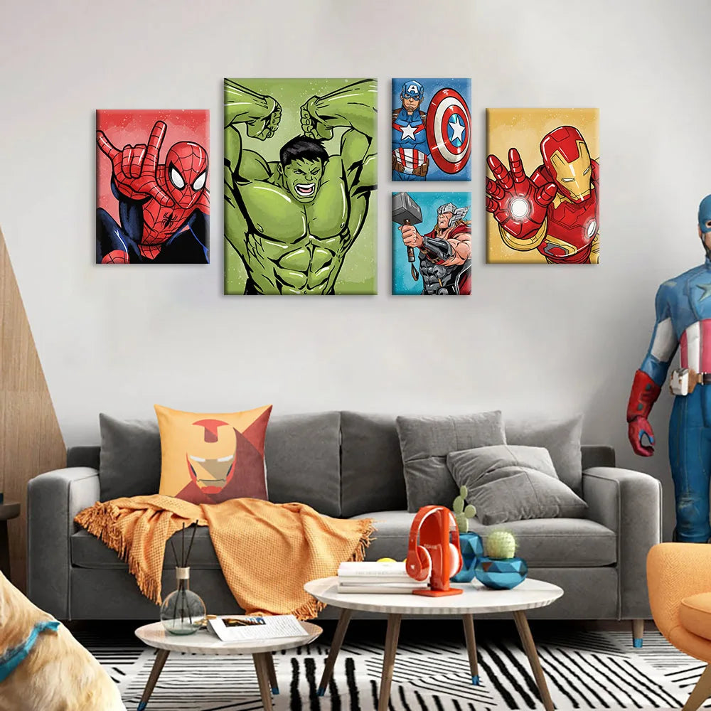 Tableau Pop Art Super-Héros Marvel