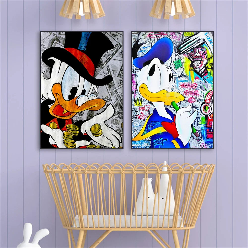 Tableau Donald Duck Graffiti