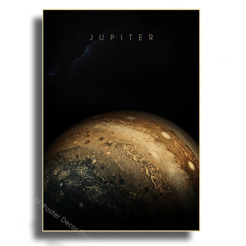 Tableau Planètes Cosmos Minimaliste