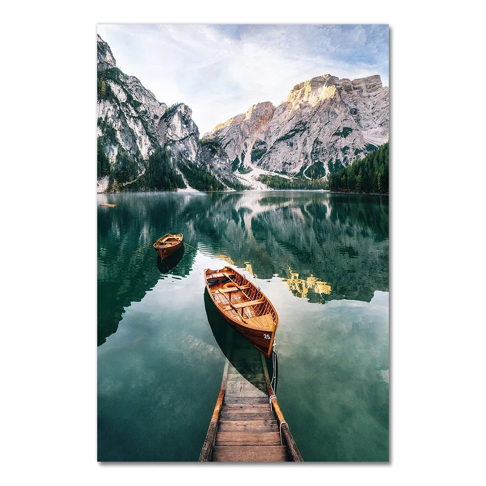 Tableau Lac Montagne Nordique