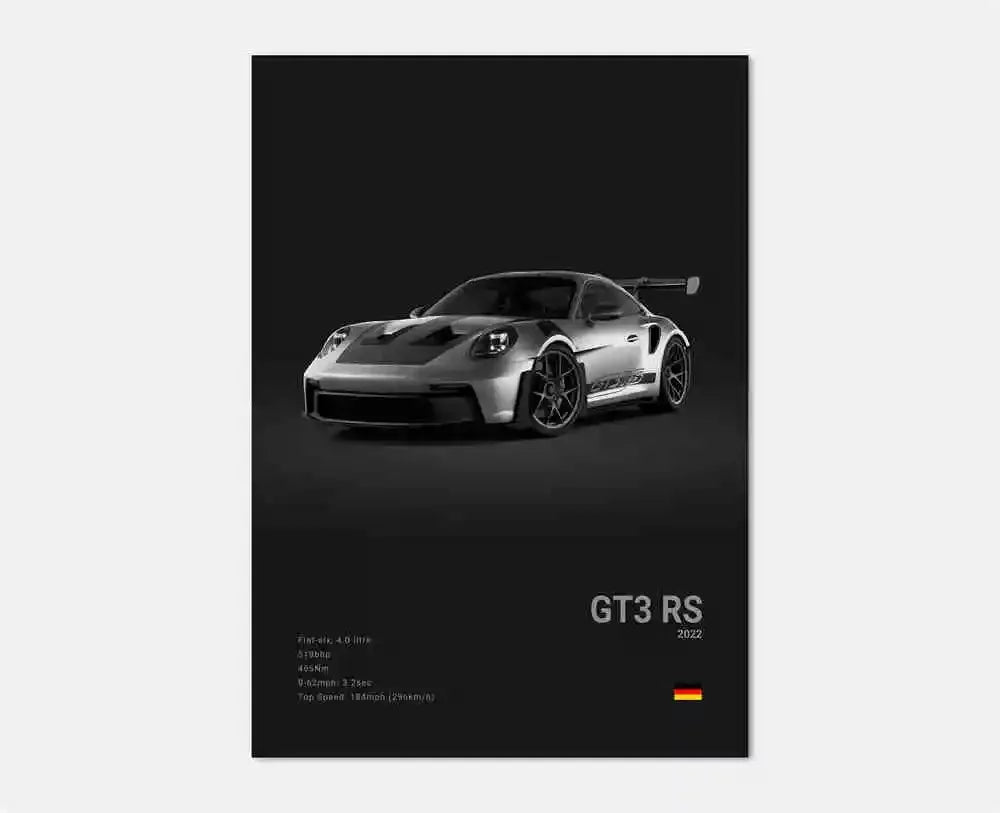 Tableau Porsche GT3 RS Minimaliste