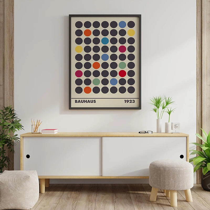 Tableau Bauhaus Cercles Colorés