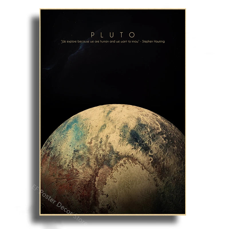 Tableau Planètes Cosmos Minimaliste