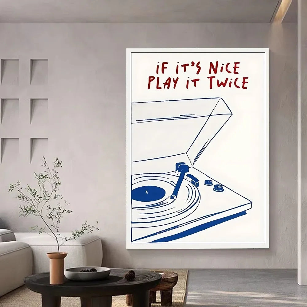 Tableau Vinyle Rétro Minimaliste