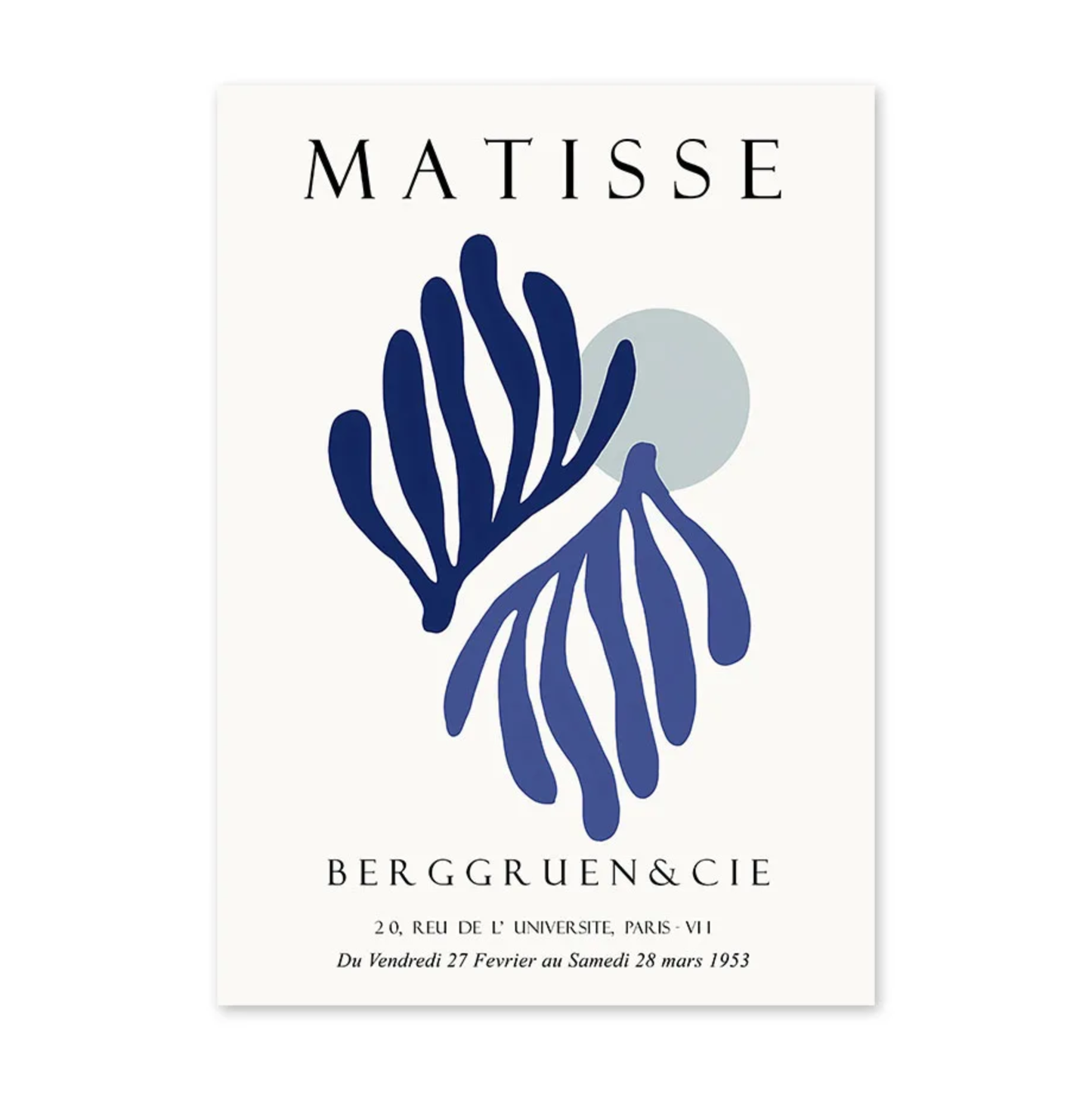 Tableau Matisse Bleu Moderne