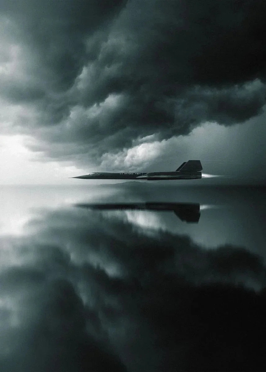 Tableau Avions Monochrome Dramatique