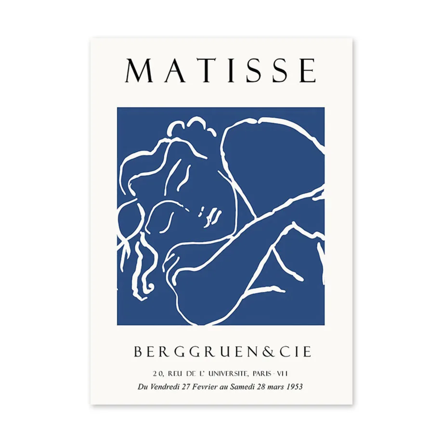 Tableau Matisse Bleu Moderne