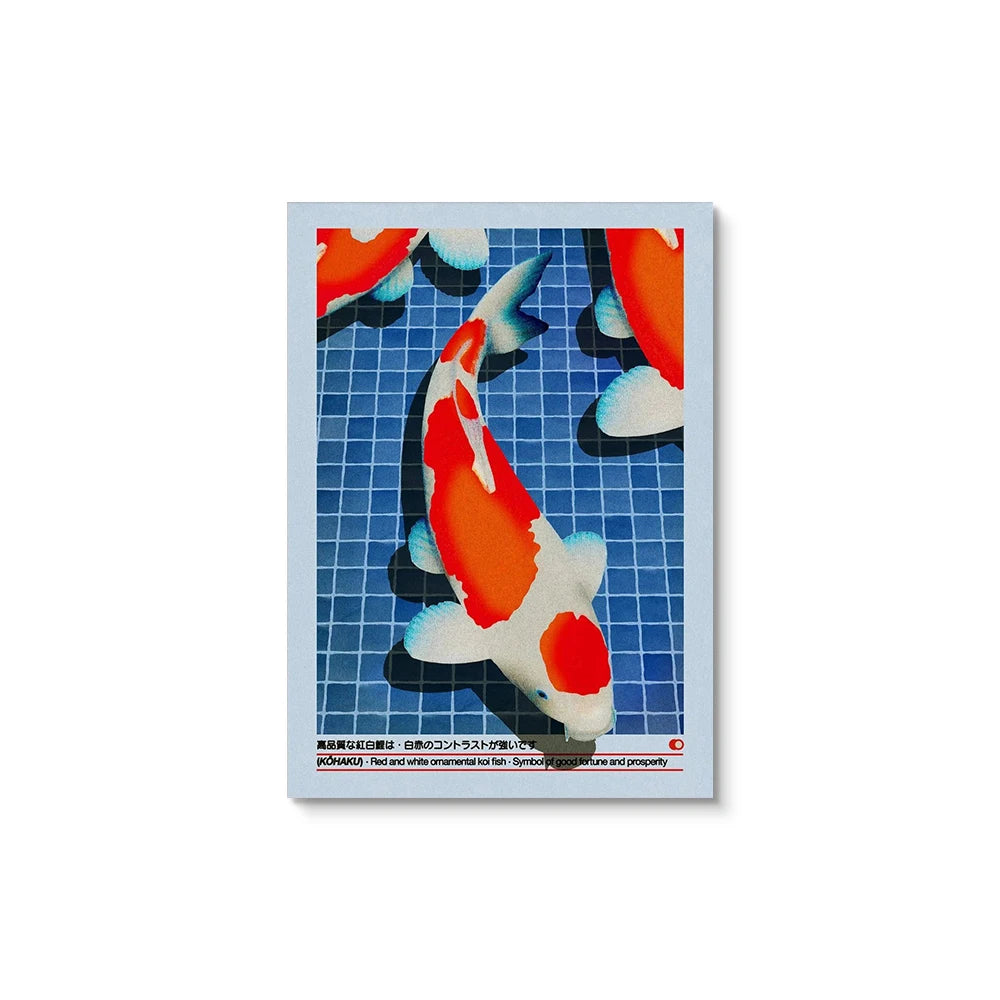 Tableau Animaux Japon Abstrait