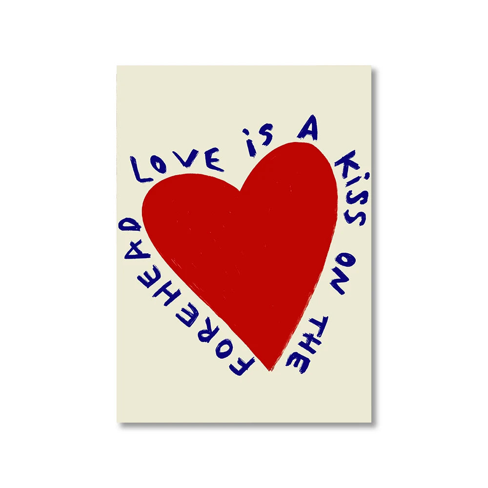 Tableau Coeurs Slogans Romantiques