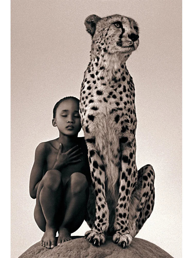 Tableau Fillette Guépard