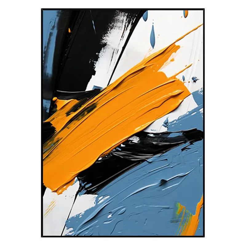 Tableau Abstraction Gestuelle Colorée