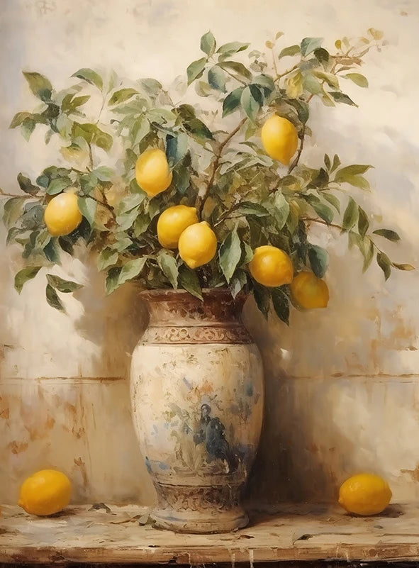 Tableau Citronnier Vintage