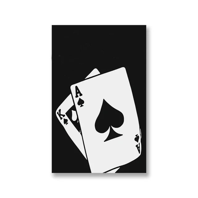 Tableau Dés Noir et Blanc