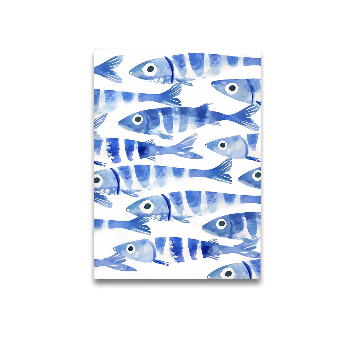 Tableau Sardines Bleues Moderne