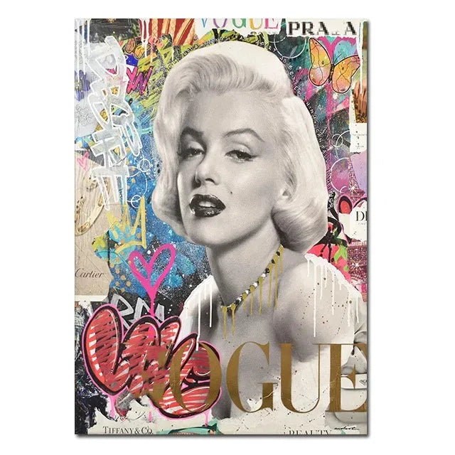 Tableau Pop Art Marilyn Monroe Fluo