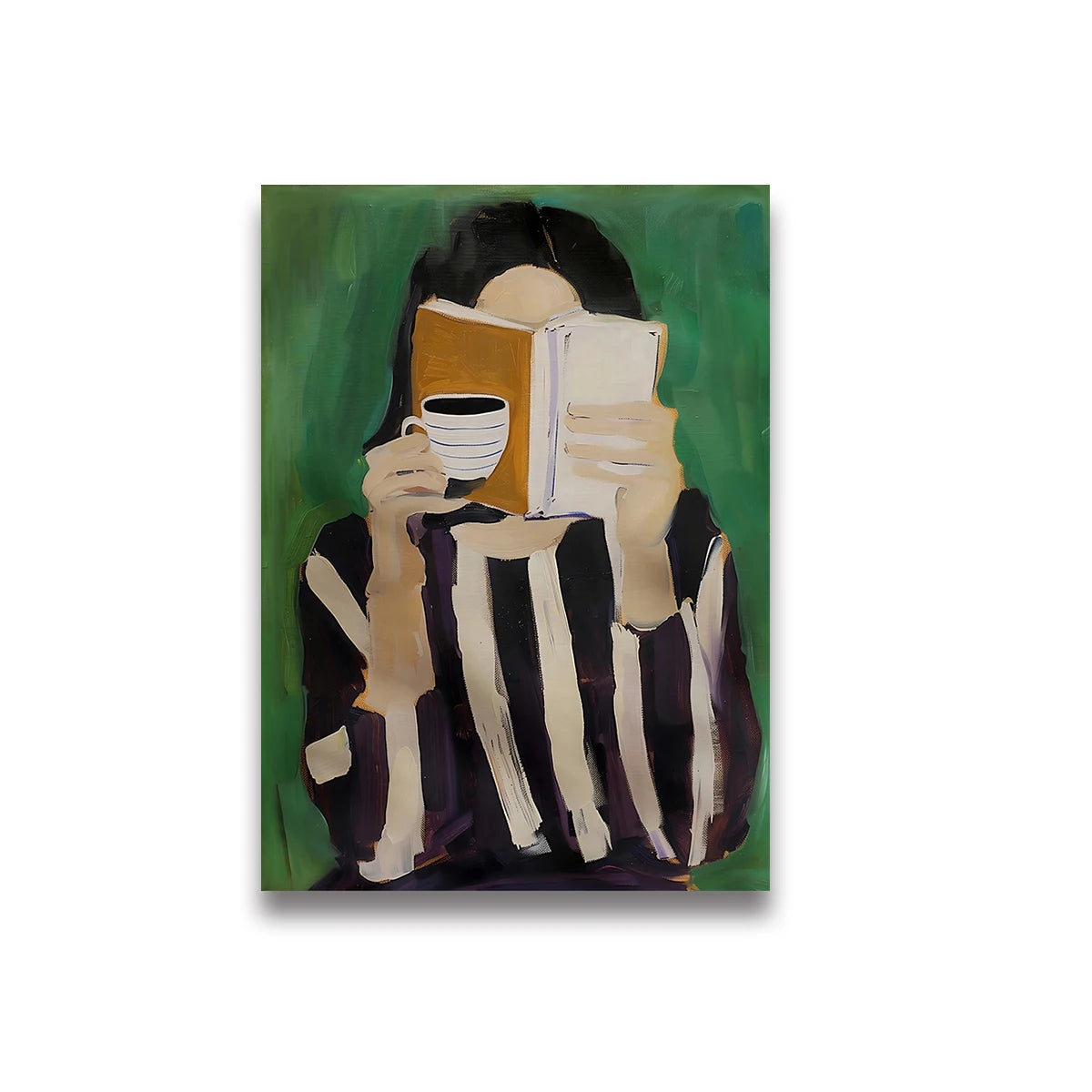 Tableau Femme Minimaliste Livre