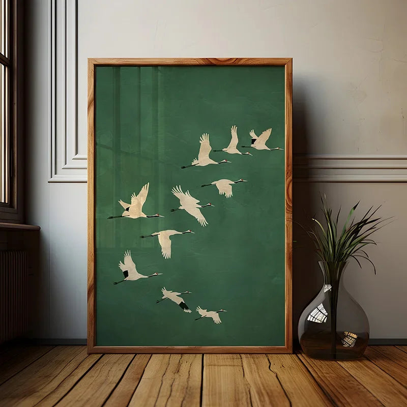 Tableau Oiseaux Zen Asiatique