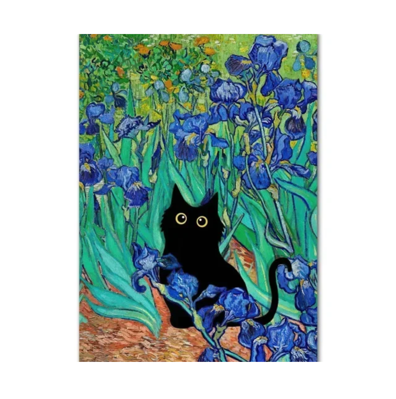 Tableau Van Gogh Chat Noir