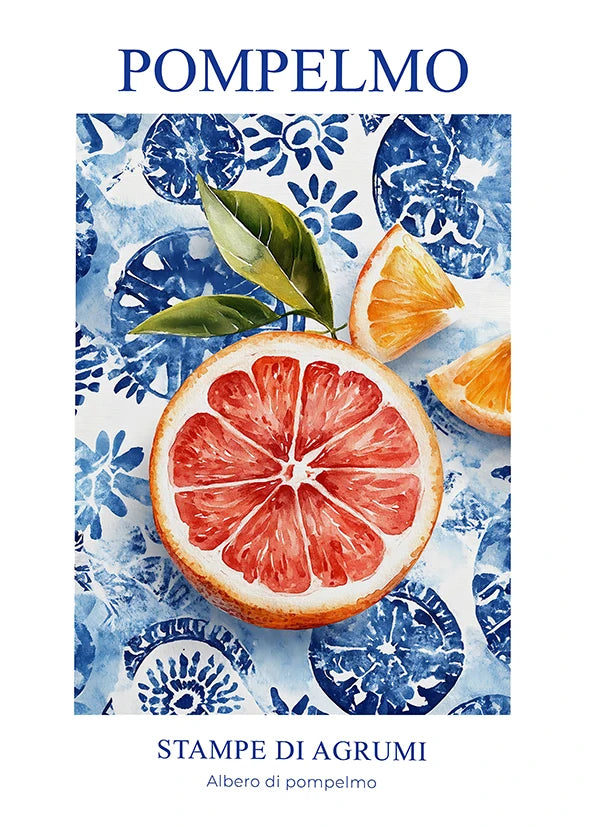 Tableau Agrumes Aquarelle