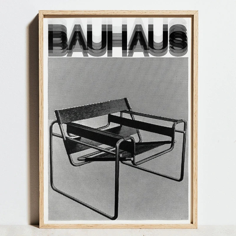 Tableau Fauteuils Bauhaus Orange