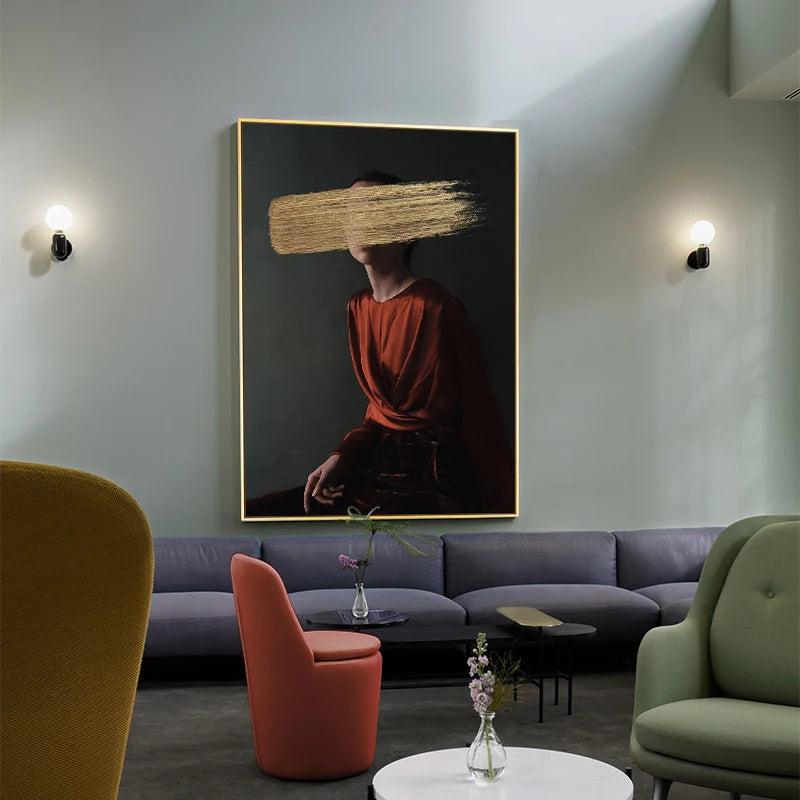 Tableau Portrait Féminin Abstrait