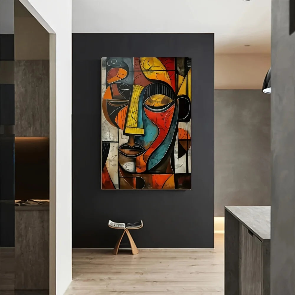 Tableau Portrait Cubiste Moderne