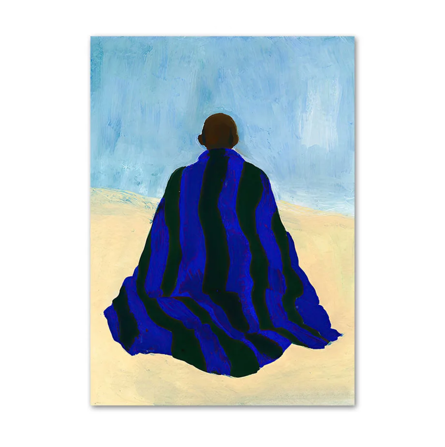 Tableau Abstrait Bleu Jaune