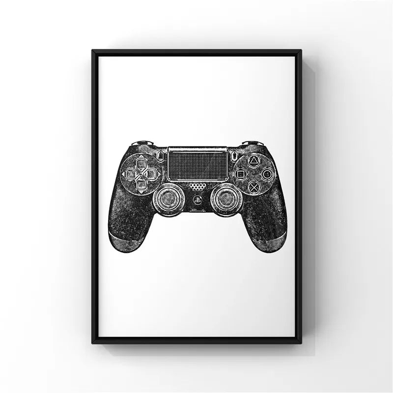 Tableau Manette PlayStation Minimaliste