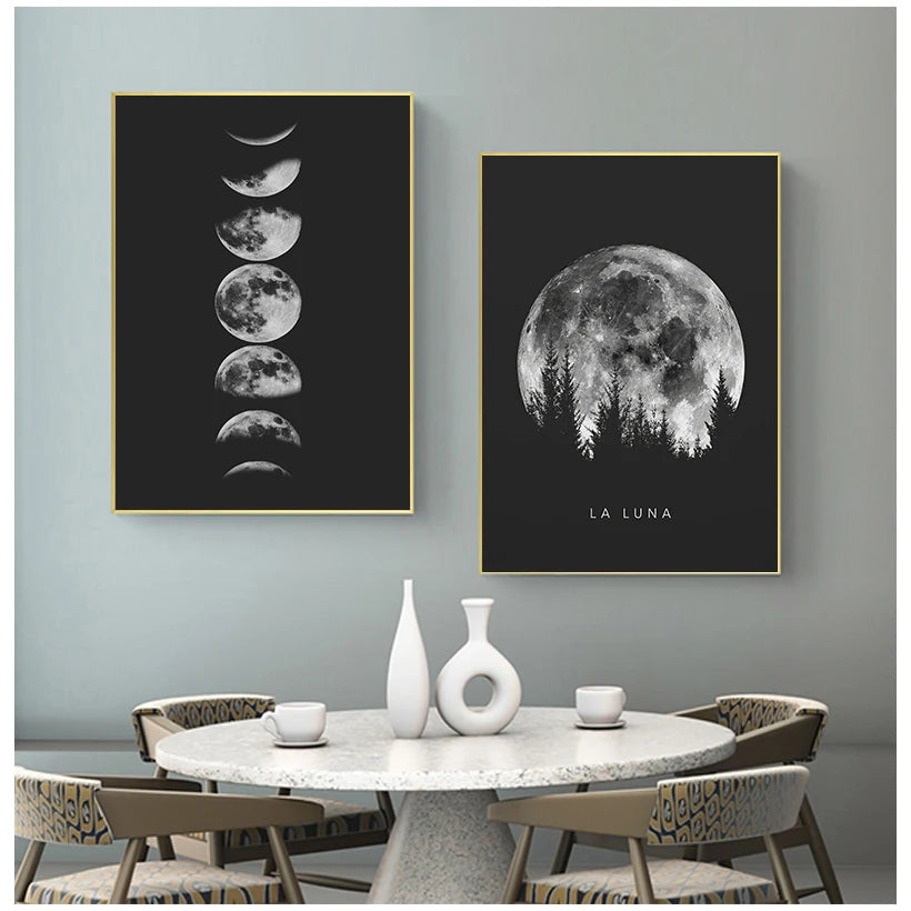 Tableau Phases Lunaires Forêt