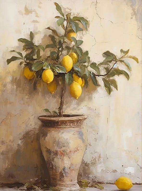 Tableau Citronnier Vintage