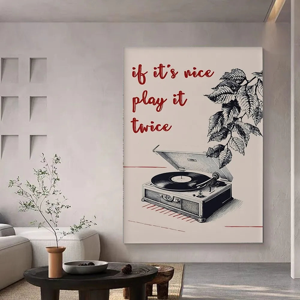 Tableau Vinyle Rétro Minimaliste