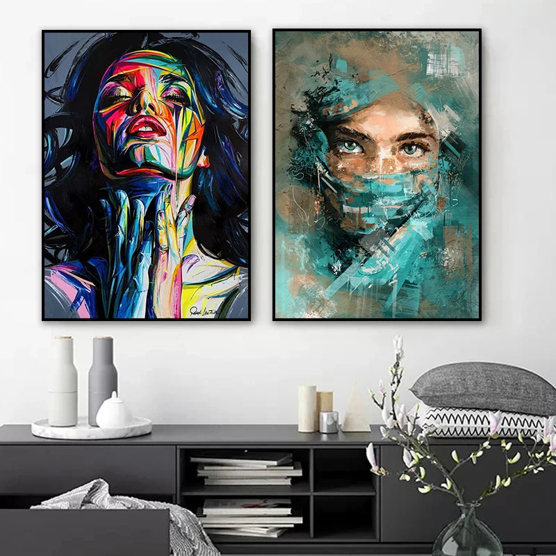 Tableau Expressionniste Portrait Abstrait