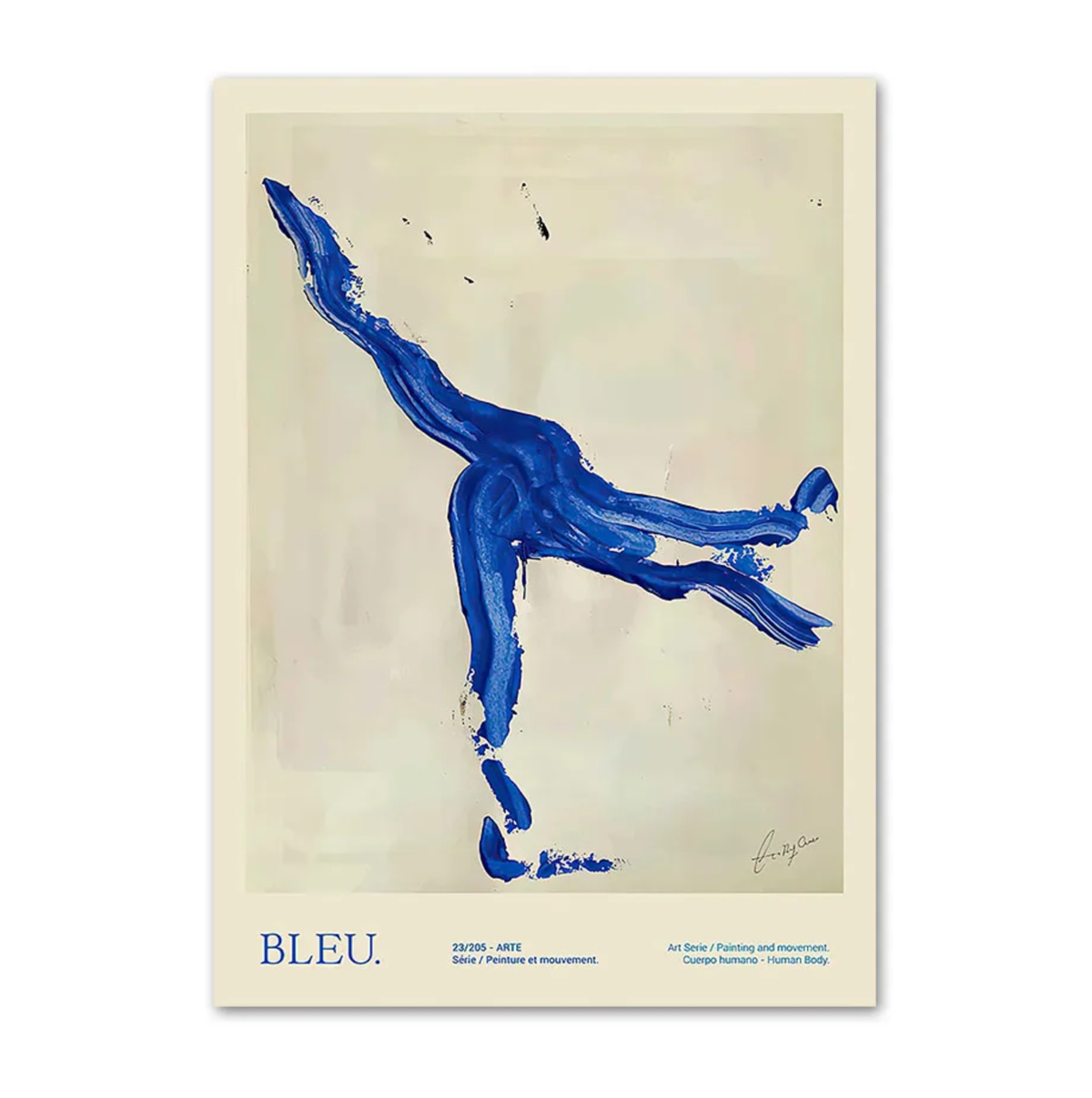 Tableau Abstrait Bleu Jaune