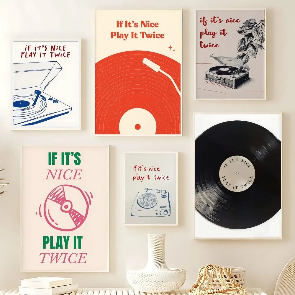 Tableau Vinyle Rétro Minimaliste