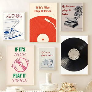 Tableau Vinyle Rétro Minimaliste