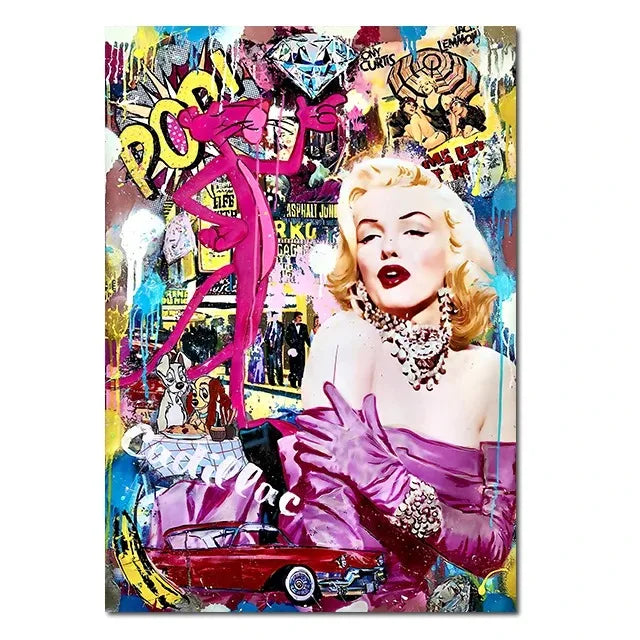 Tableau Pop Art Marilyn Monroe Fluo
