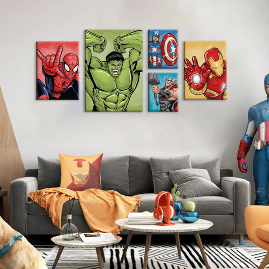Tableau Pop Art Super-Héros Marvel
