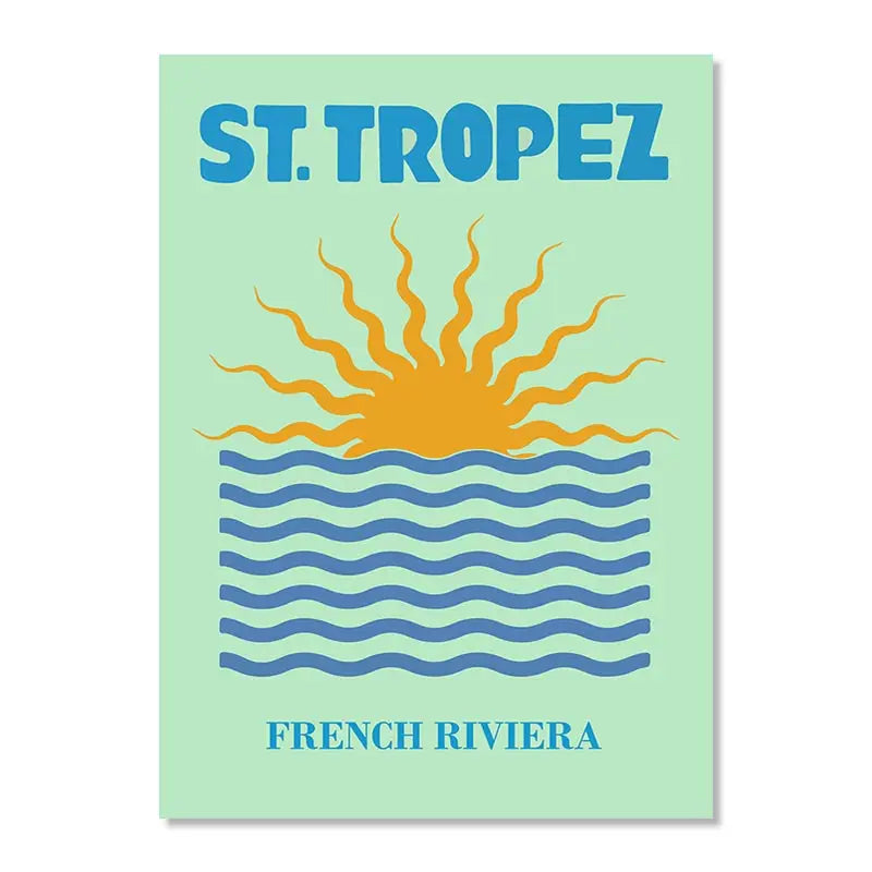 Tableau Vintage Plages Pastel