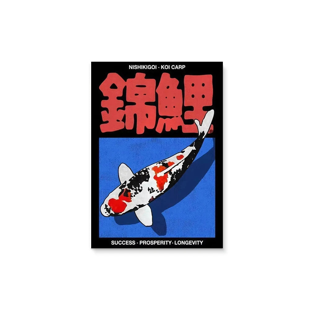 Tableau Animaux Japon Abstrait