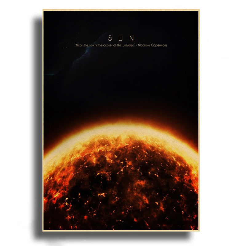 Tableau Cosmos Rouge Mystique style 1