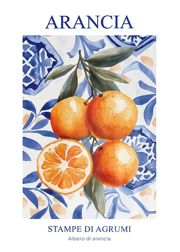 Tableau Agrumes Aquarelle