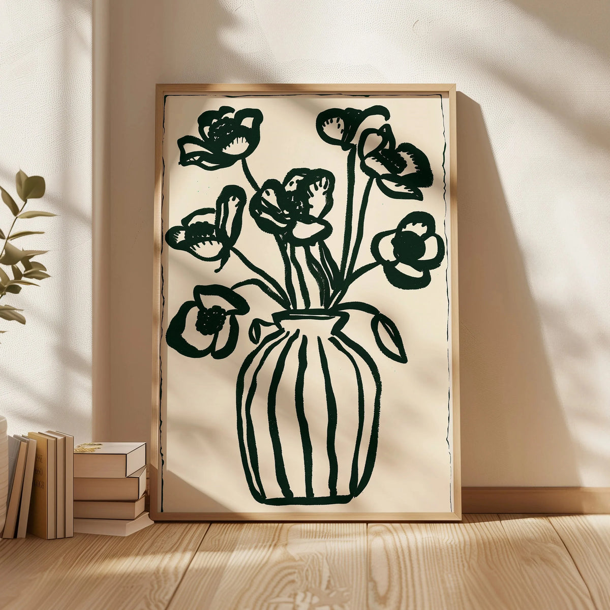 Tableau Dessin Linéaire Floral