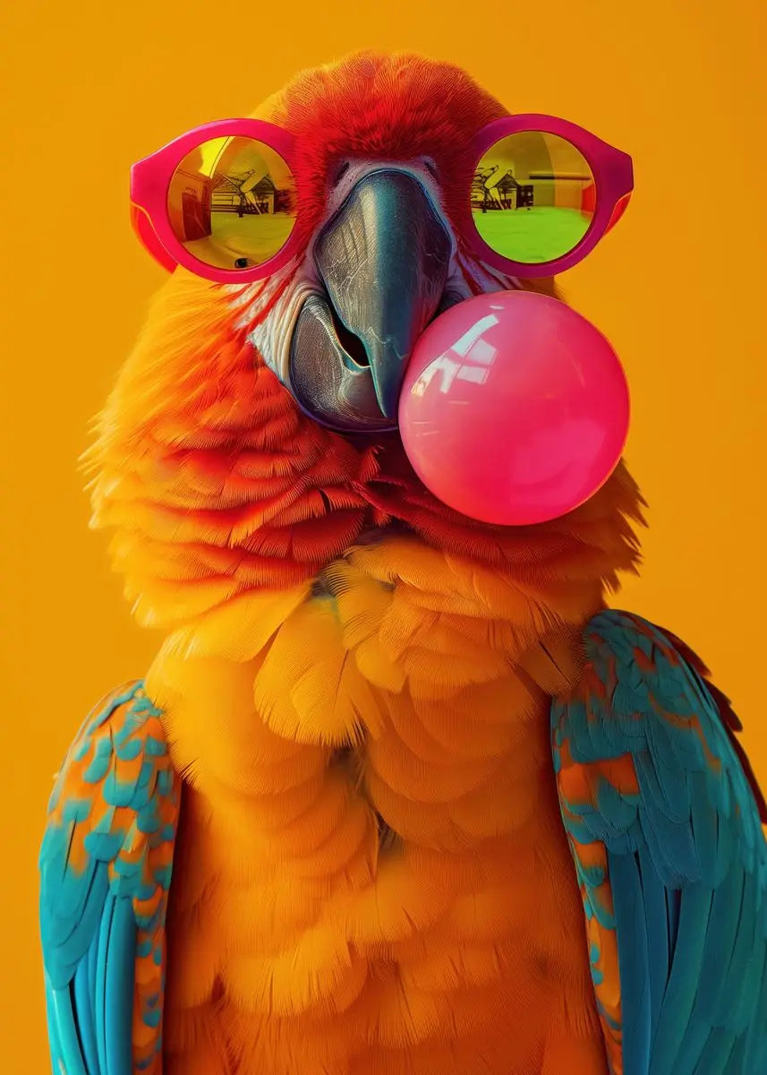 Tableau Animaux Pop Art Lunettes