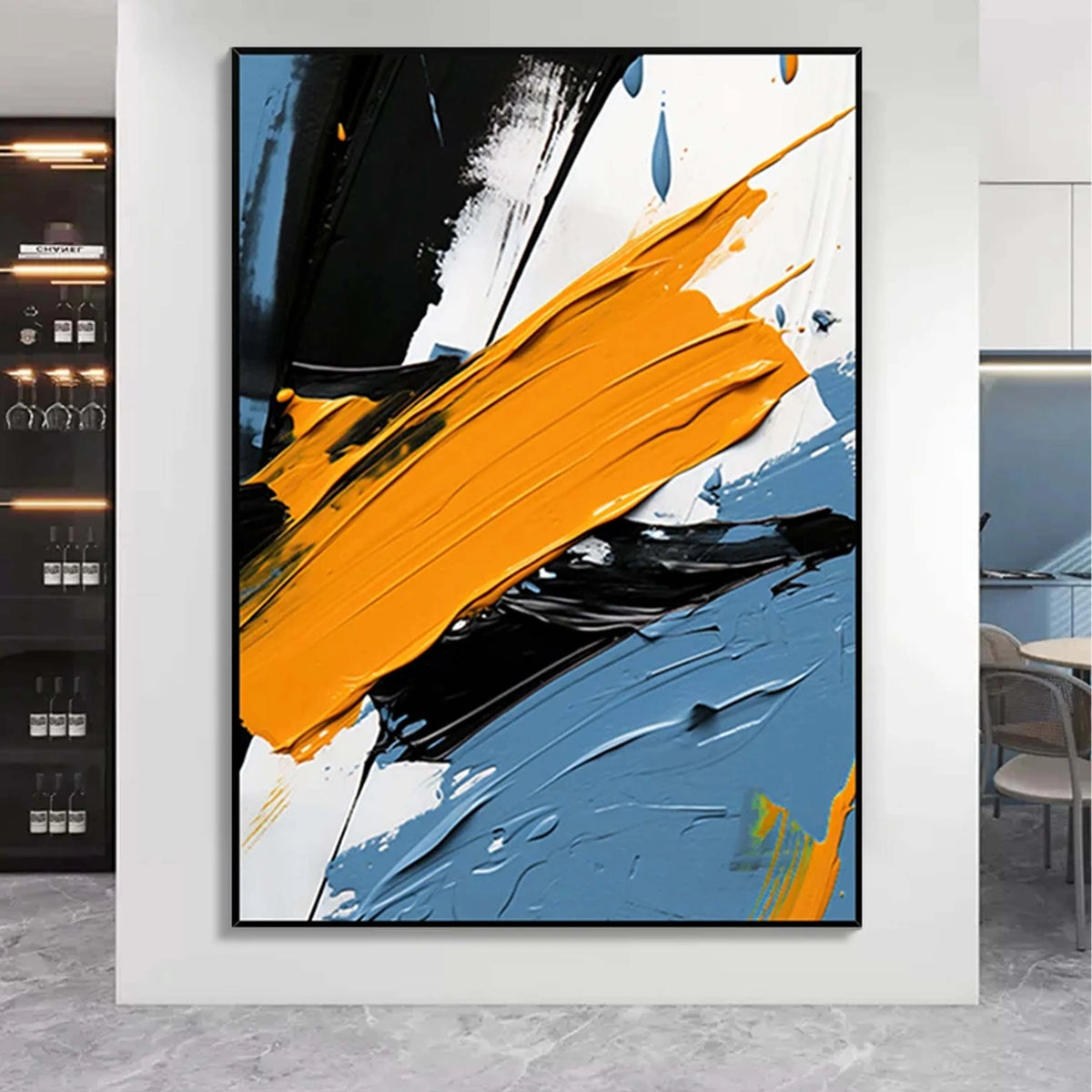 Tableau Abstraction Gestuelle Colorée