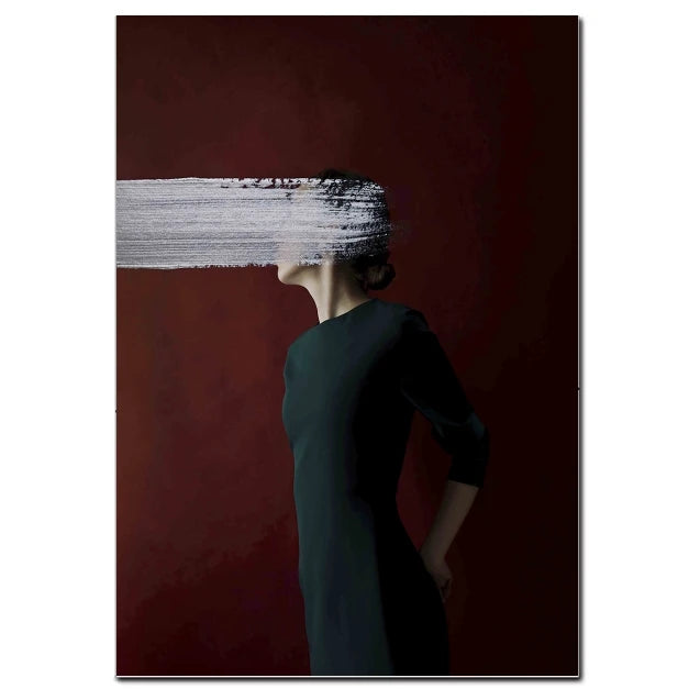 Tableau Portrait Féminin Abstrait