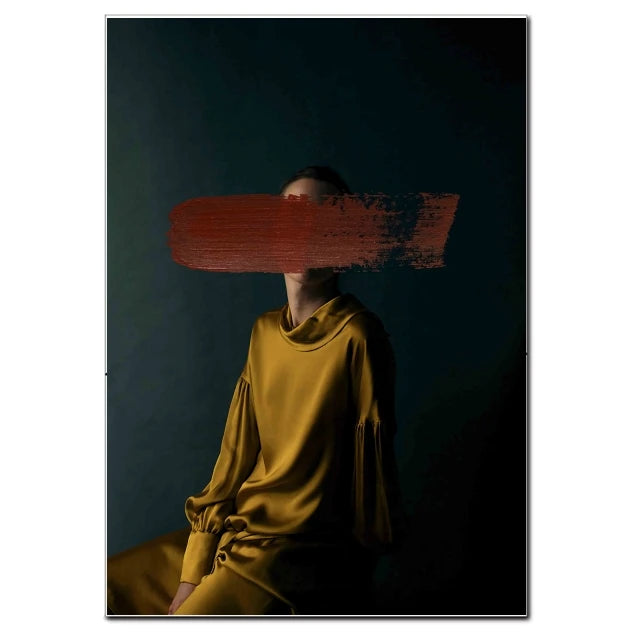 Tableau Portrait Féminin Abstrait