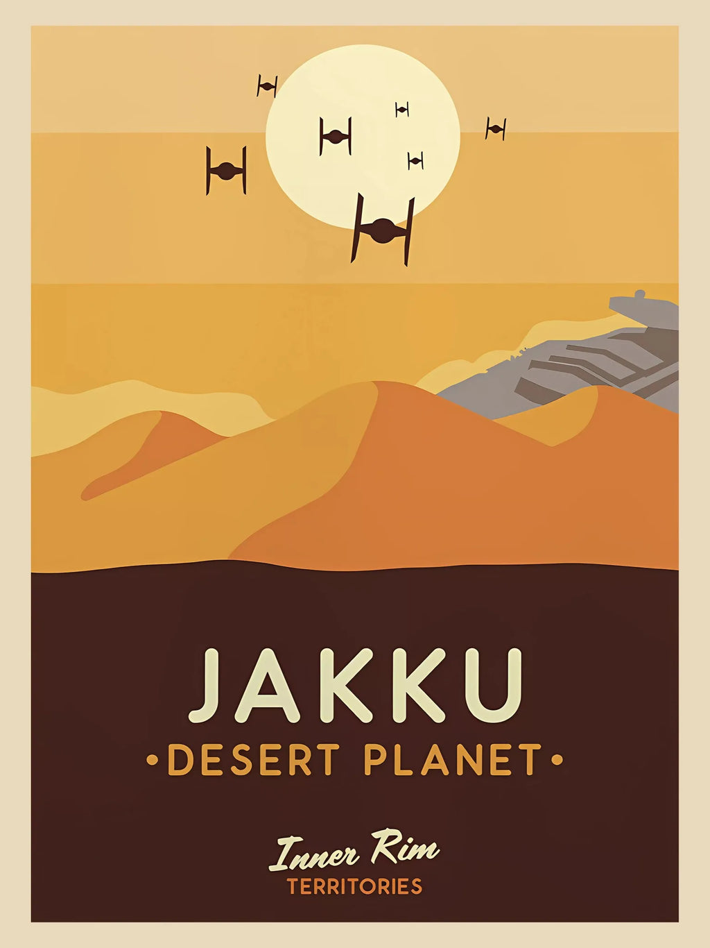 Tableau Planètes Star Wars Vintage